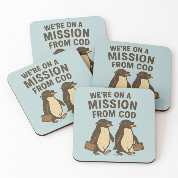 Item preview, We’re on a Mission from Cod: Penguin Movie Pun designed and sold by ChirpInc.