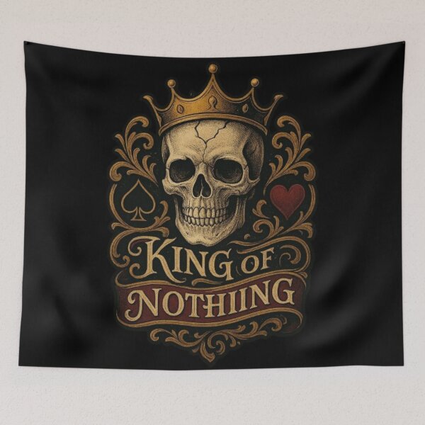 Item preview, King Of Nothing playing card Skulls – Skull Design, Skull Illustration, Skull Art, Skeleton, Gothic Skull, Tattoo Style, Dark Art, Anatomy Skull, Graphic Skull designed and sold by Typologystudios.