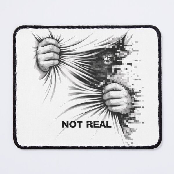 Item preview, Not Real Glitch T-Shirts – Digital Illusion Streetwear Art designed and sold by KDesignCrafts.