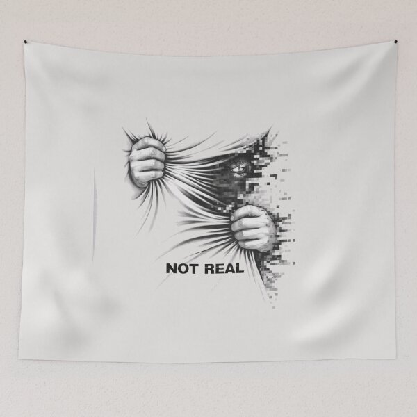 Item preview, Not Real Glitch T-Shirts – Digital Illusion Streetwear Art designed and sold by KDesignCrafts.