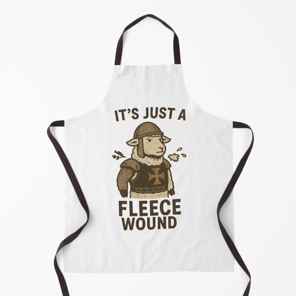 Item preview, It’s Just a Fleece Wound: Sheep Knight Pun designed and sold by ChirpInc.