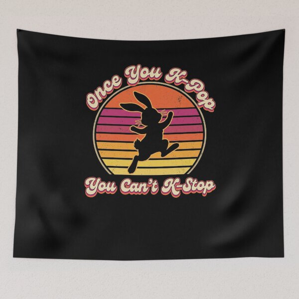 Item preview, K-Pop Bunny Retro Sunset Fan Korean Music Lover designed and sold by snowry.