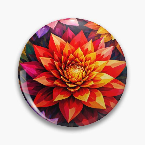 Item preview, Vibrant Geometric Flowers designed and sold by cuprum.