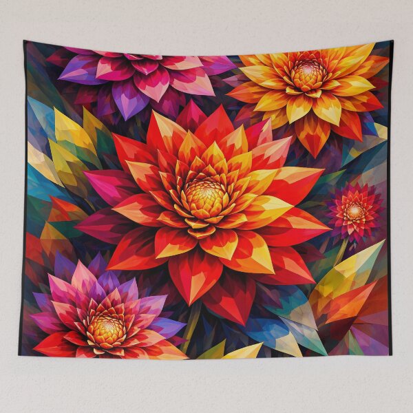 Item preview, Vibrant Geometric Flowers designed and sold by cuprum.