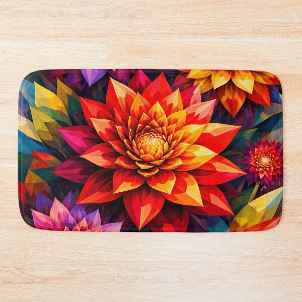 Item preview, Vibrant Geometric Flowers designed and sold by cuprum.