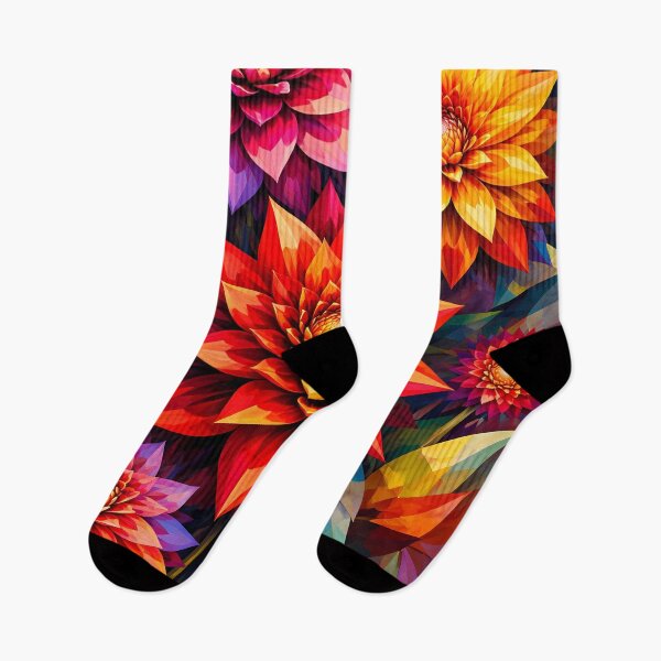 Item preview, Vibrant Geometric Flowers designed and sold by cuprum.