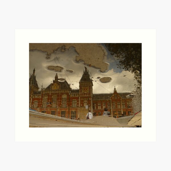 Reflections of Amsterdam - Central Station Art Print