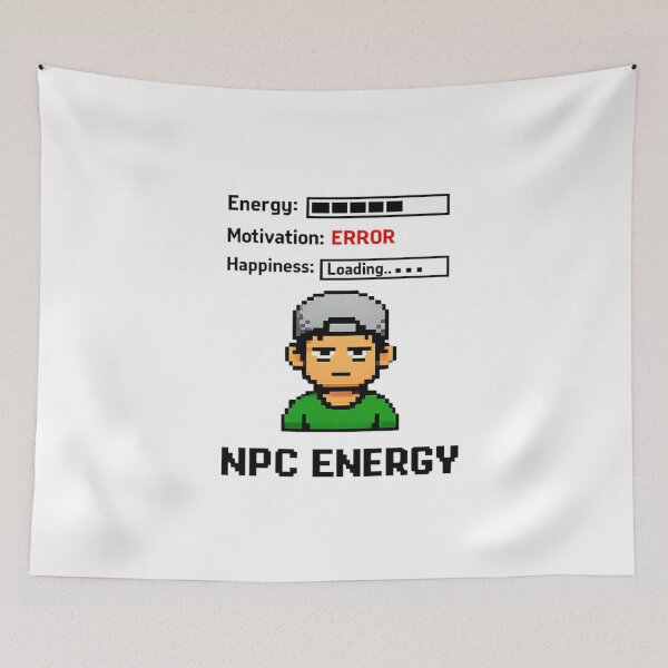 Item preview, NPC Energy – Funny Gamer Meme, Low Motivation, Relatable Burnout Humor designed and sold by HubCreates.
