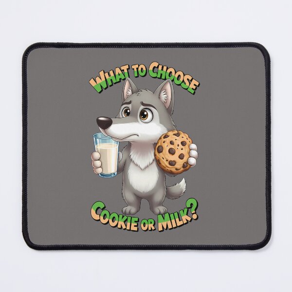 Item preview, Adorable Cereal Cookie Wolf with Milk designed and sold by Art-Arcade6.