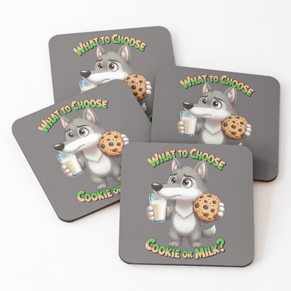 Item preview, Adorable Cereal Cookie Wolf with Milk designed and sold by Art-Arcade6.