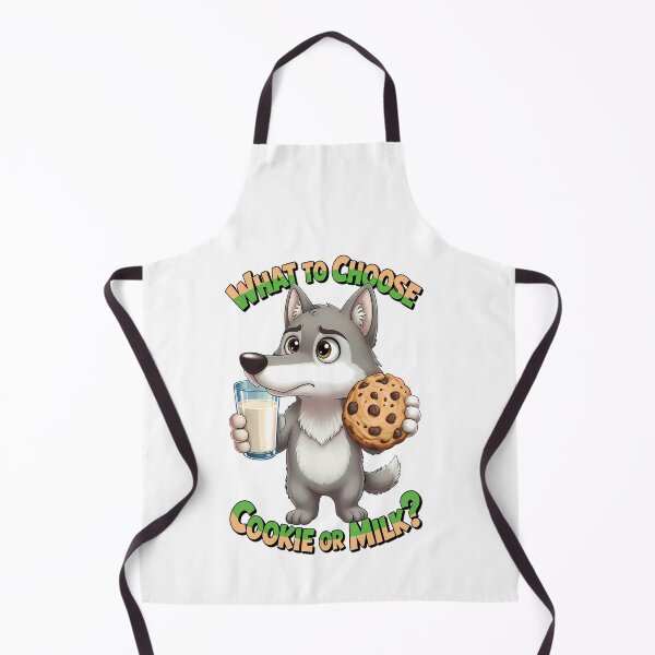 Item preview, Adorable Cereal Cookie Wolf with Milk designed and sold by Art-Arcade6.