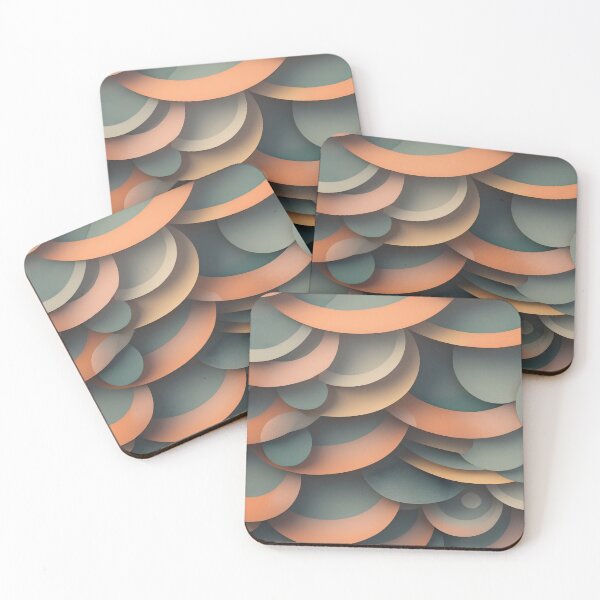 Item preview, Vintage Organic Layered Circle Abstract Retro Fashion Print designed and sold by NK-Studios .