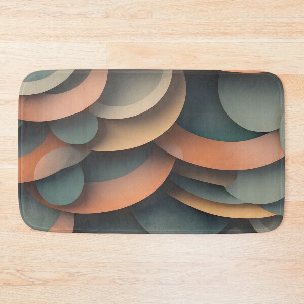 Item preview, Vintage Organic Layered Circle Abstract Retro Fashion Print designed and sold by NK-Studios .