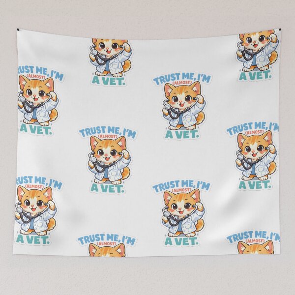 Item preview, Trust Me I'm (Almost) A Vet Cute Cat – Funny Veterinary Student Gift designed and sold by Bettybee00.