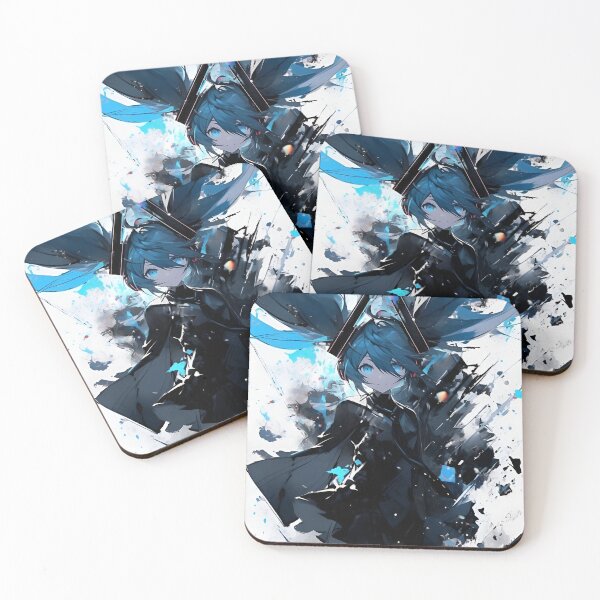 Item preview, Cyber Blue Twin Tails | Futuristic Anime Girl Abstract Ink Splash Aesthetic designed and sold by Dyan4.