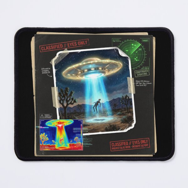 Item preview, Classified UFO Abduction File – Project Blue Book UAP Incident Report Design designed and sold by PLUSHIWORLDtm.