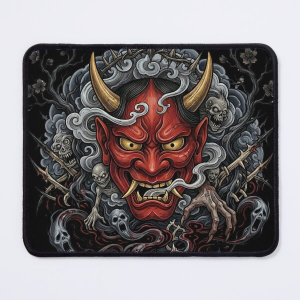 Item preview, Red Oni Demon & Dark Spirit Tattoo Art designed and sold by UltimateJapan.