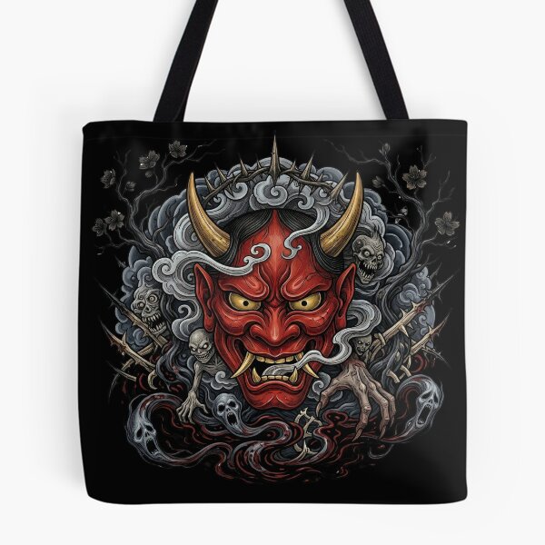 Item preview, Red Oni Demon & Dark Spirit Tattoo Art designed and sold by UltimateJapan.