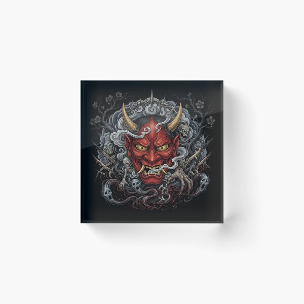 Item preview, Red Oni Demon & Dark Spirit Tattoo Art designed and sold by UltimateJapan.