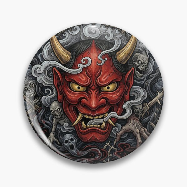 Item preview, Red Oni Demon & Dark Spirit Tattoo Art designed and sold by UltimateJapan.