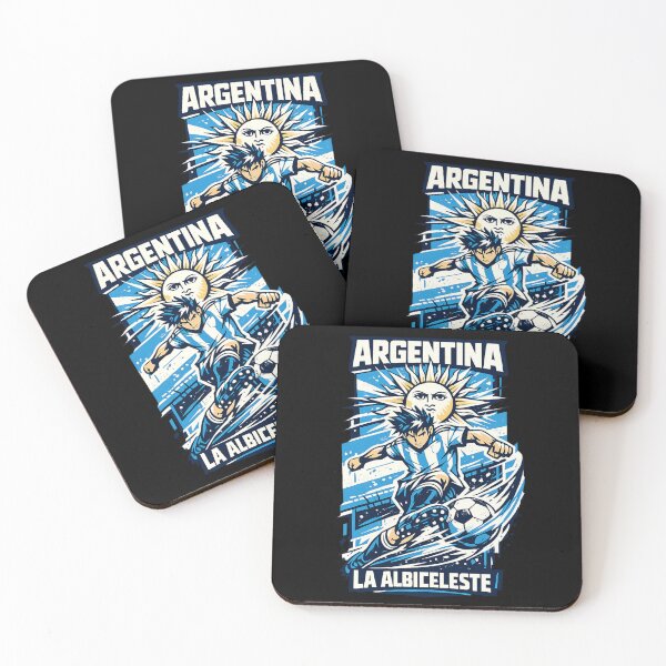Item preview, Argentina Soccer Anime Design – La Albiceleste Street Football Art – Dynamic Striker Graphic Tee designed and sold by JonelCrafts.