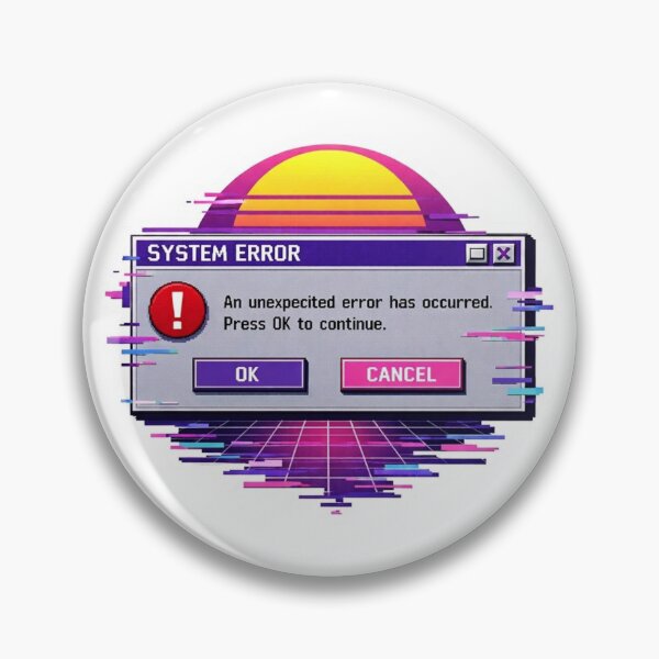 Item preview, Vaporwave System Error Glitch Sticker designed and sold by Bug by Design.