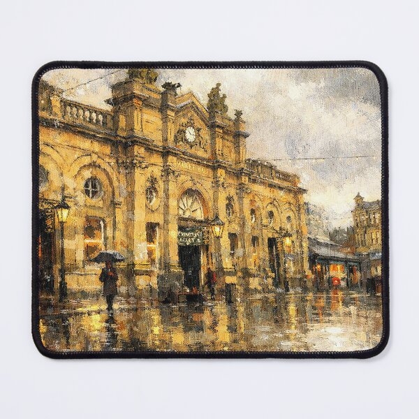 Item preview, Accrington Market Hall on a rainy day designed and sold by Judith Murphy.