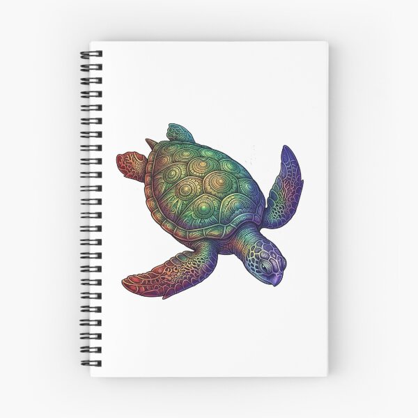 Item preview, Gradient Tribal Sea Turtle – Colorful Ocean Illustration designed and sold by Zaru Art Studio.