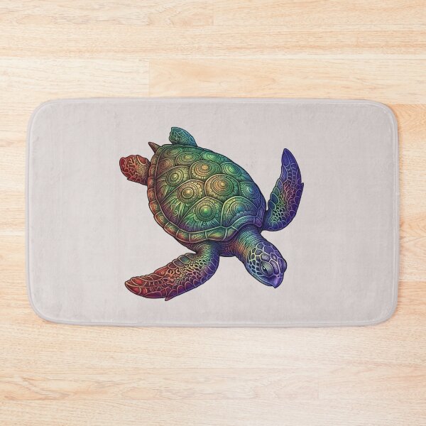 Item preview, Gradient Tribal Sea Turtle – Colorful Ocean Illustration designed and sold by Zaru Zentangle Studio.