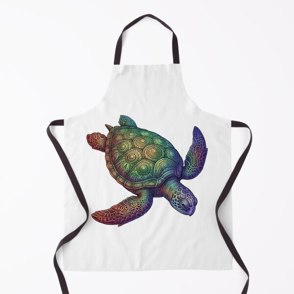 Item preview, Gradient Tribal Sea Turtle – Colorful Ocean Illustration designed and sold by Zaru Zentangle Studio.