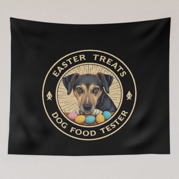 Item preview, Professional Easter Dog Food Tester badge designed and sold by YourTrendyTees.