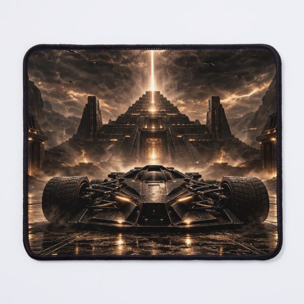 Item preview, ENKIL — Futuristic Car Poster, Mythological Temple Car, Dark Fantasy — GA-IA designed and sold by GAIAStudioArt.