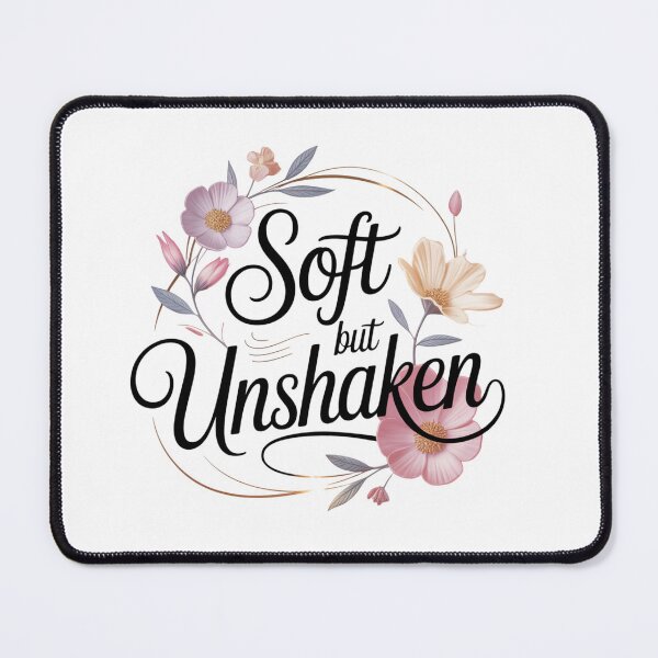 Item preview, Soft But Unshaken Floral Typography. Feminine Strength Aesthetic Self Love Quote Design designed and sold by Aarvya Fashion Club ( A.F.C ).