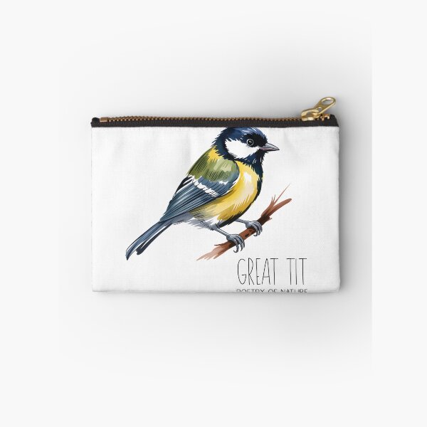 Item preview, Great Tit Poetry of Nature – Cute Bird Illustration designed and sold by ArcticFoxStudio.