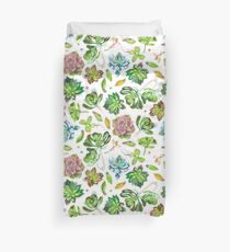 Colored pencil succulents Duvet Cover