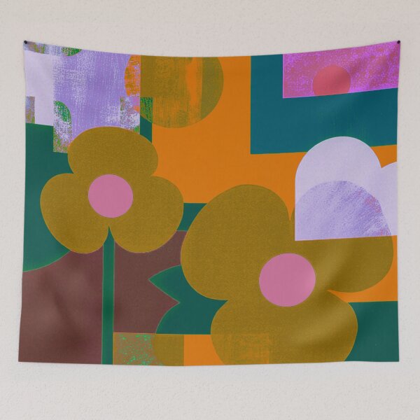 Item preview, Retro Floral Geometry designed and sold by joycrysstudio.