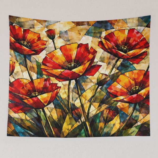 Item preview, Vibrant Abstract Flowers designed and sold by cuprum.