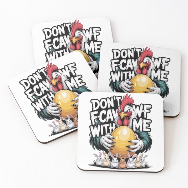 Item preview, Don't F-Caw-F With Me Funny Easter Rooster Golden Egg T-Shirt V1 designed and sold by DarylWelsh2024.