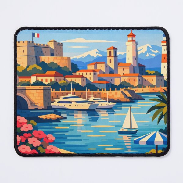 Item preview, antibes france travel poster designed and sold by MatthewHeights.