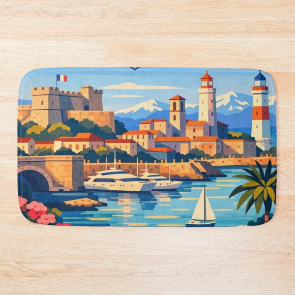 Item preview, antibes france travel poster designed and sold by MatthewHeights.