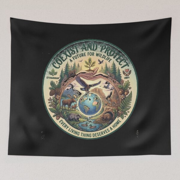 Item preview, Wildlife Stewardship & Unity - Vintage Nature Illustration designed and sold by CreativPlace.