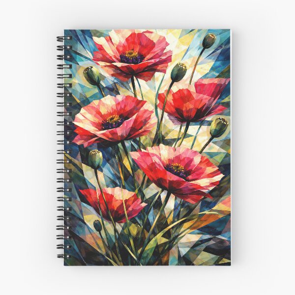 Item preview, Vibrant Geometric Poppies designed and sold by cuprum.