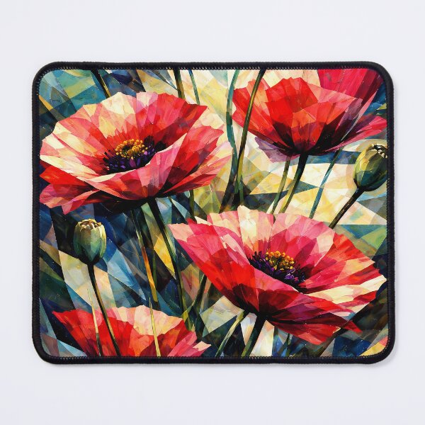 Item preview, Vibrant Geometric Poppies designed and sold by cuprum.