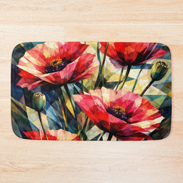 Item preview, Vibrant Geometric Poppies designed and sold by cuprum.
