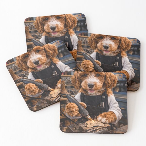 Item preview, Cockapoo Engraver in a Craft Workshop designed and sold by Paul Thompson Photography.