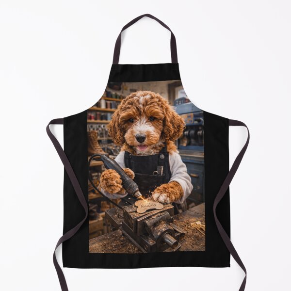 Item preview, Cockapoo Engraver in a Craft Workshop designed and sold by Paul Thompson Photography.