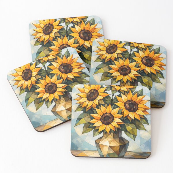 Item preview, Abstract Sunflower Vase designed and sold by cuprum.