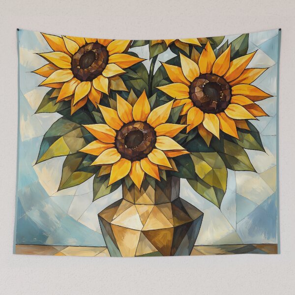 Item preview, Abstract Sunflower Vase designed and sold by cuprum.
