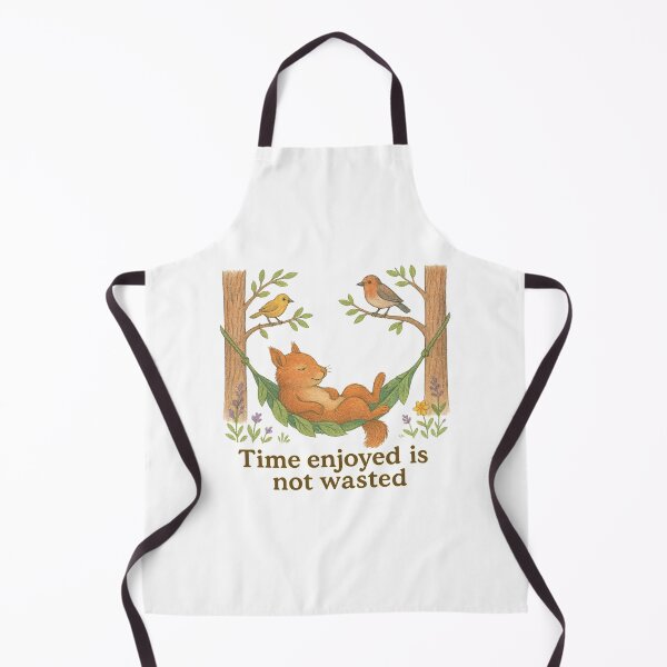 Item preview, Time Enjoyed Is Not Wasted: Relaxed Squirrel in Forest Hammock designed and sold by ChirpInc.