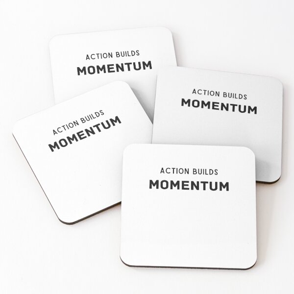 Item preview, Action Builds Momentum – Minimal Motivational Quote T-Shirt designed and sold by Stillpath Co..